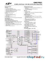 Datasheet C8051F021 manufacturer Silicon Lab.